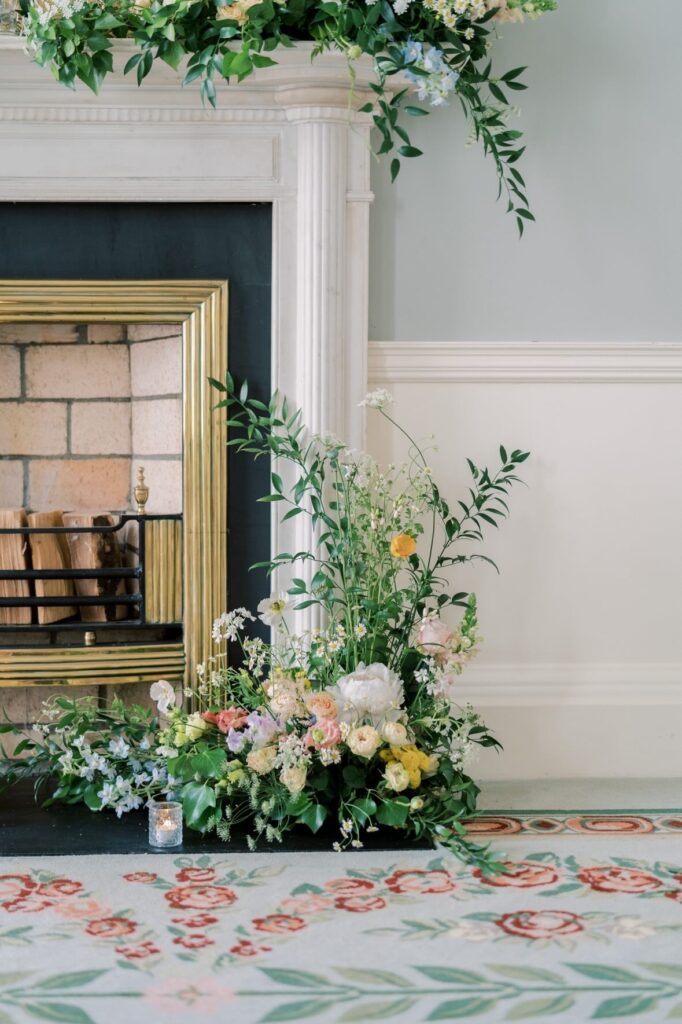 Wedding ceremony flowers at The Merrion Hotel Dublin
